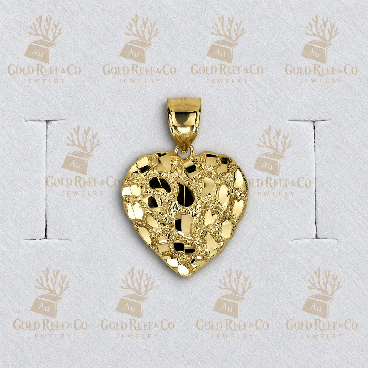 10k Gold Heart Nugget Pendant SPO