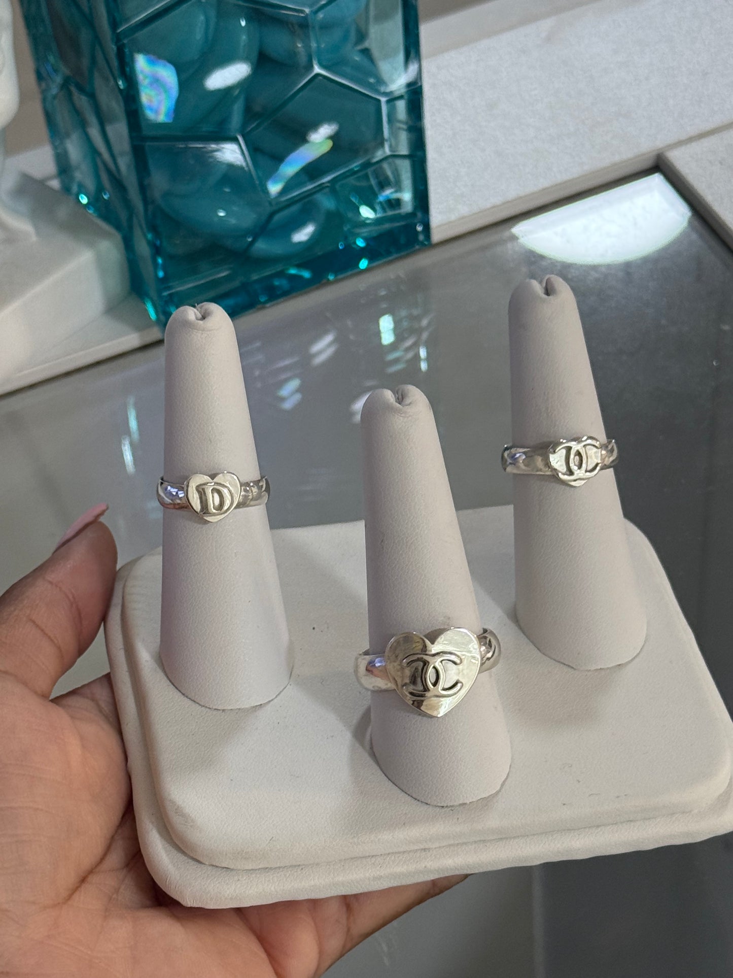 Heart Silver Rings