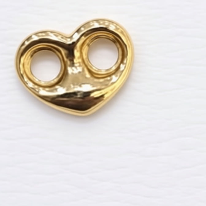 14k Gold 6.5mm Heart Gucci Studs SPO