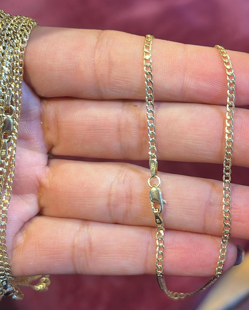 10k gold 2mm Anklet SPO