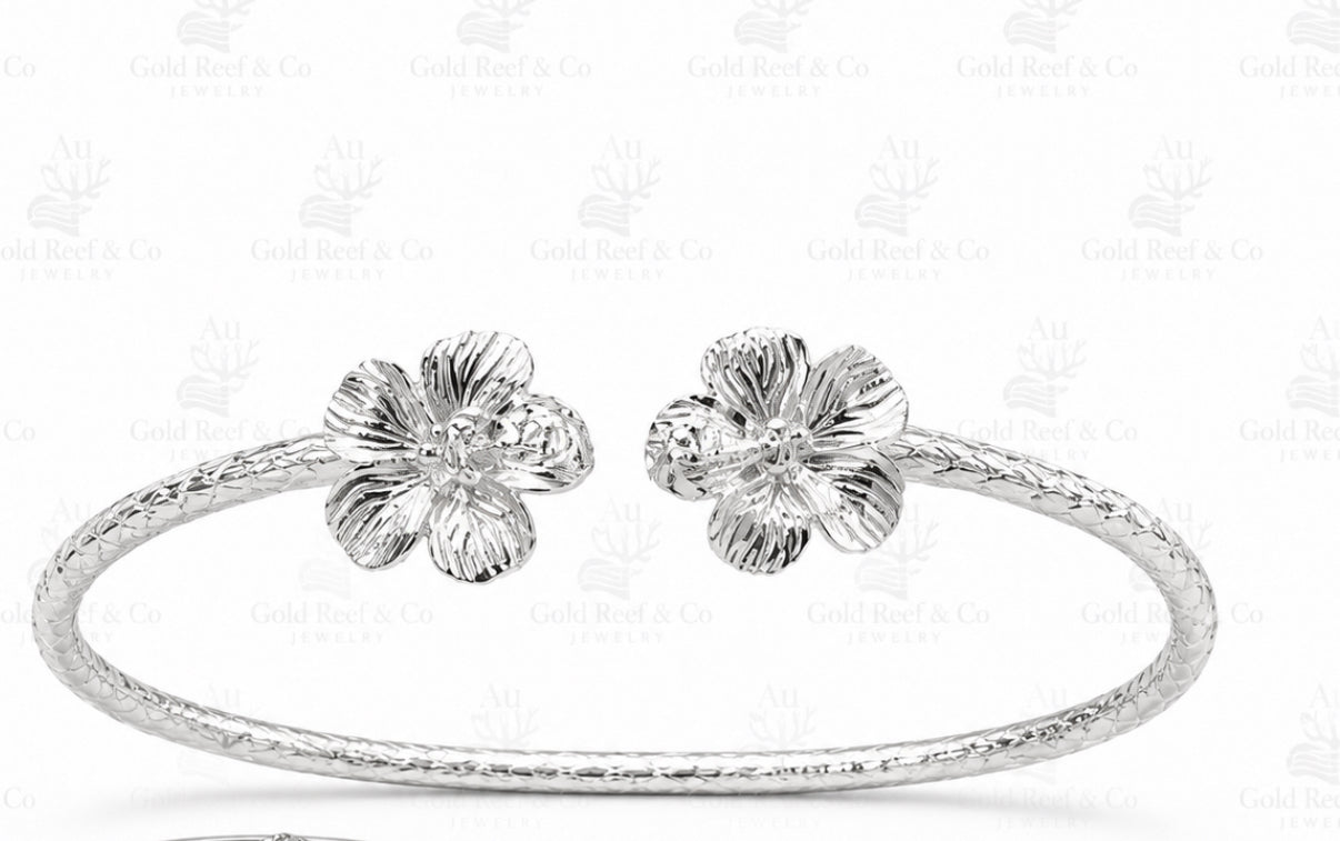 925 Hibiscus Round Bracelet MTO