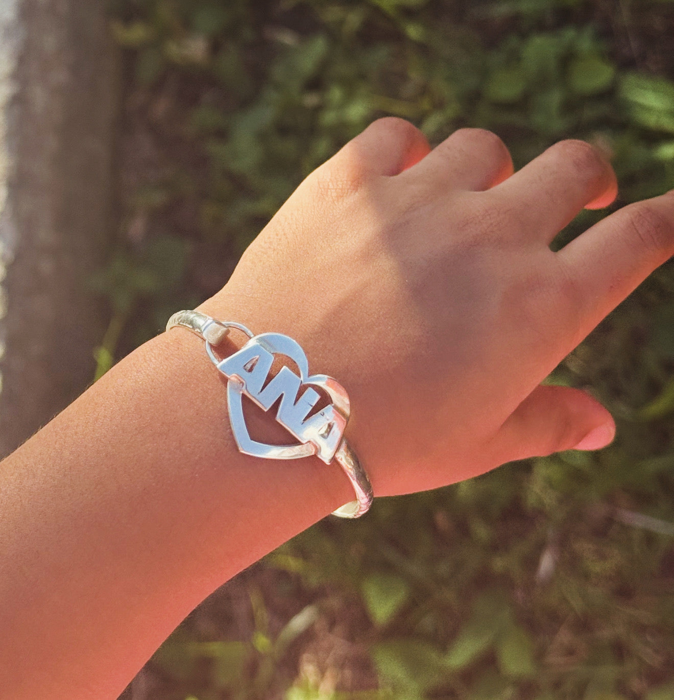 Silver Love Hook Name Bracelet