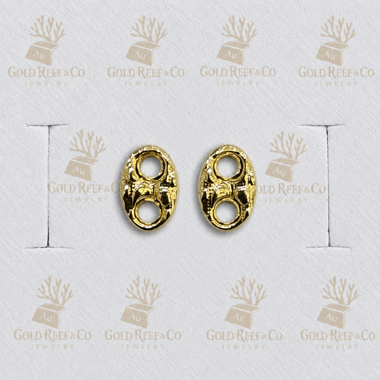 14k gold 7.5mm Nugget Gucci Studs SPO