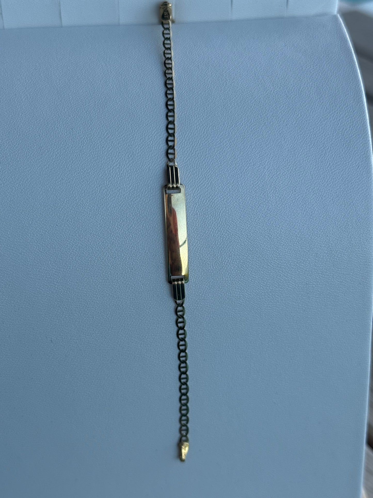 10k Gold Baby 2.5mm Id Bracelet