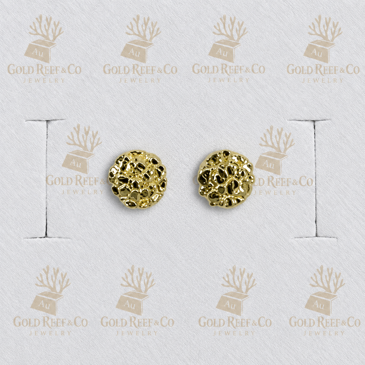 10k Round  Nugget Studs SPO