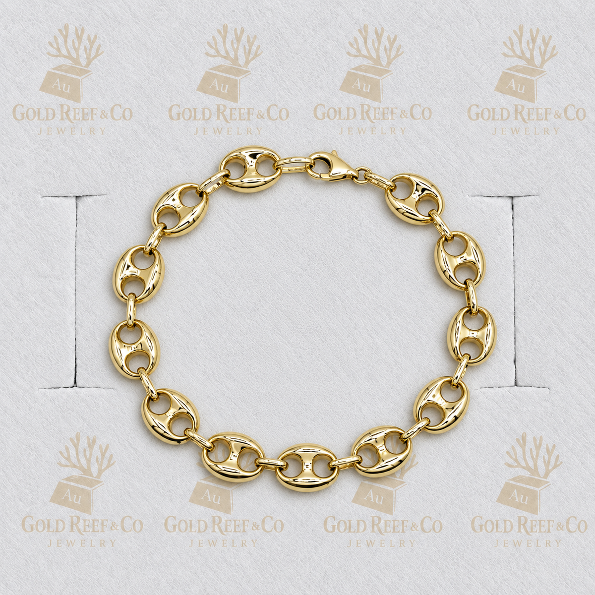 10k Gold Hollow Gucci 10mm Bracelet RPS