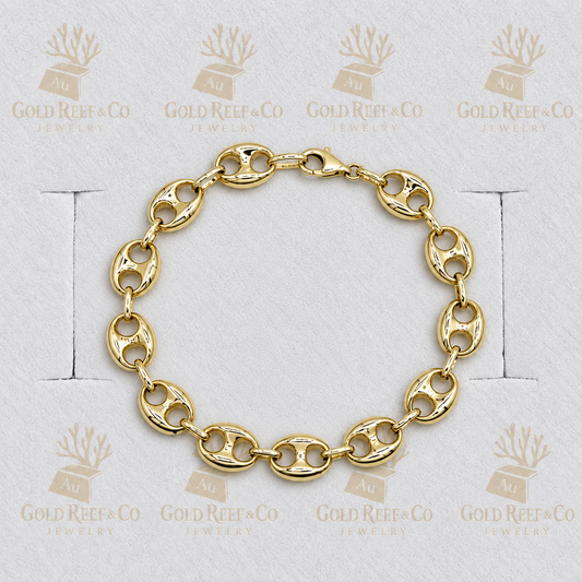 10k Gold Hollow Gucci 10mm Bracelet RPS