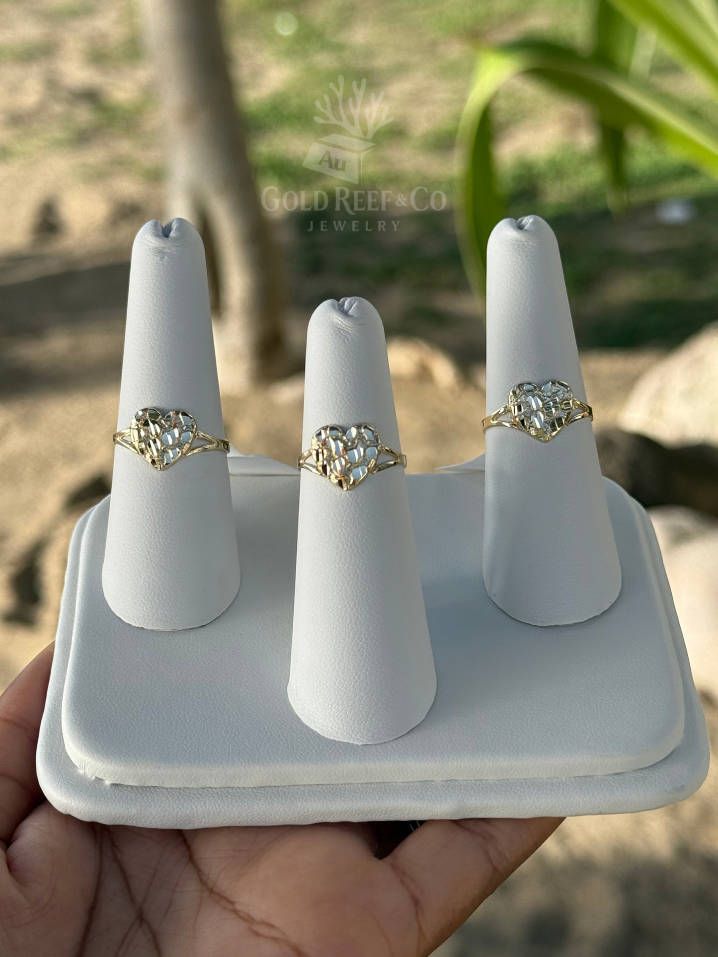 10k gold Heart Nugget Ring