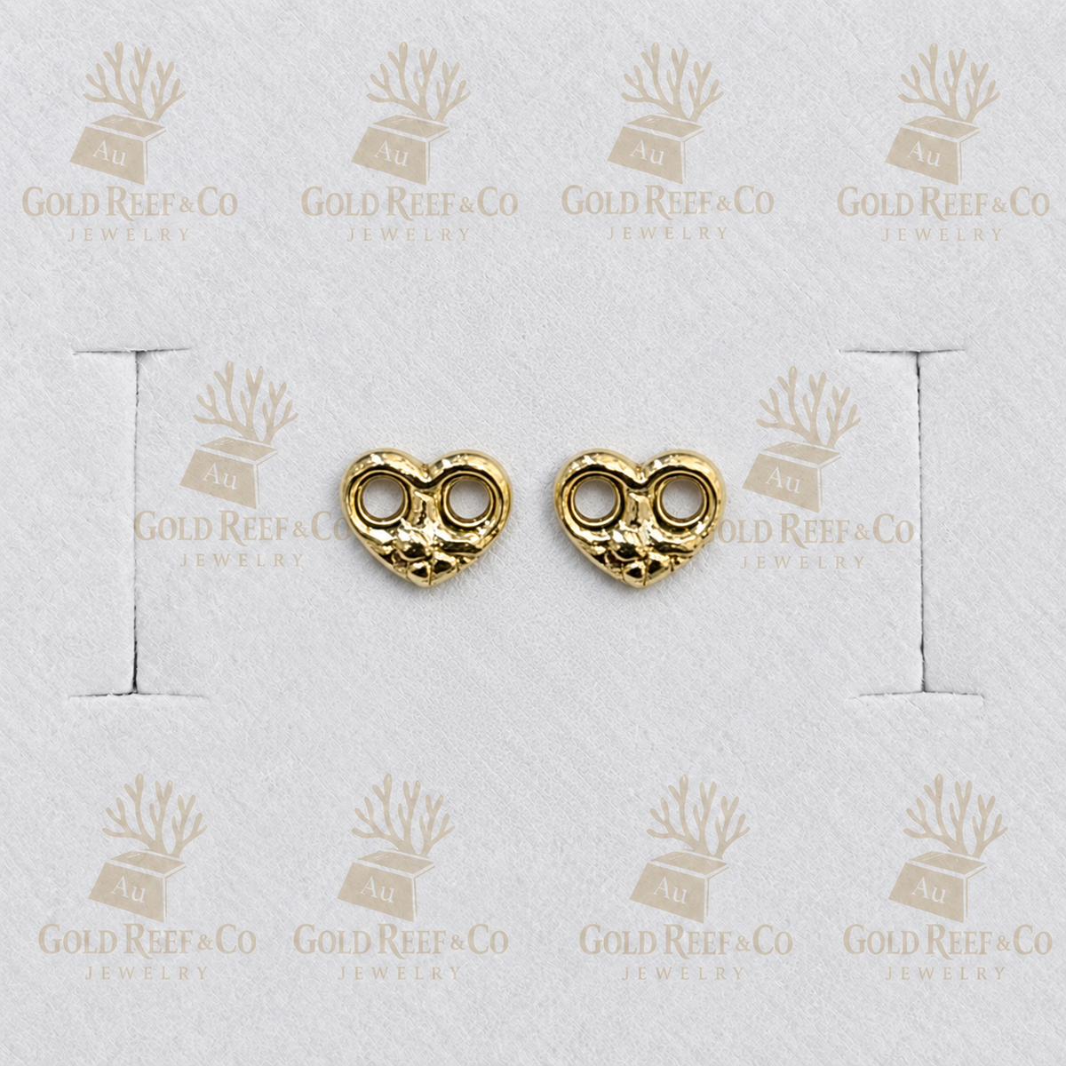 14k Gold 6.5mm Heart Gucci Studs SPO