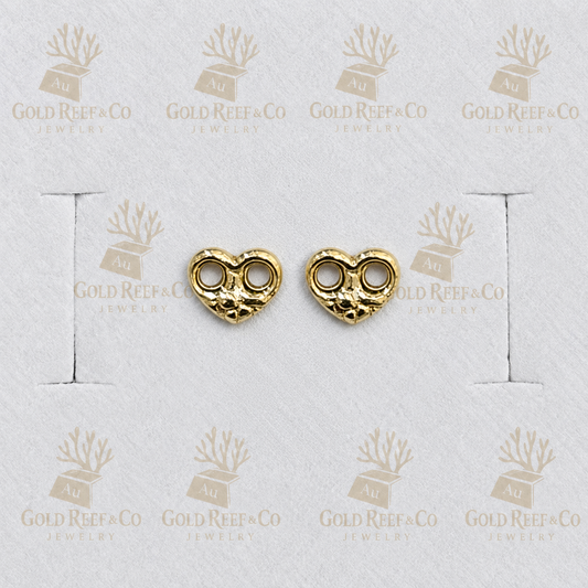 14k Gold 6.5mm Heart Gucci Studs SPO