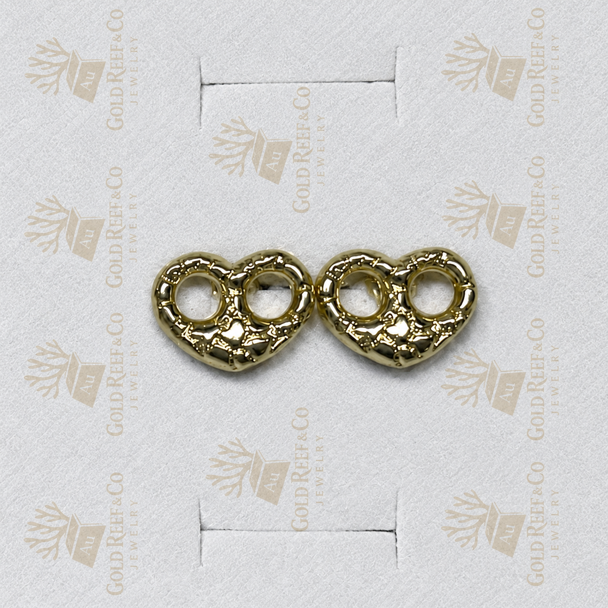 10k gold Heart Nugget Gucci Studs SPO