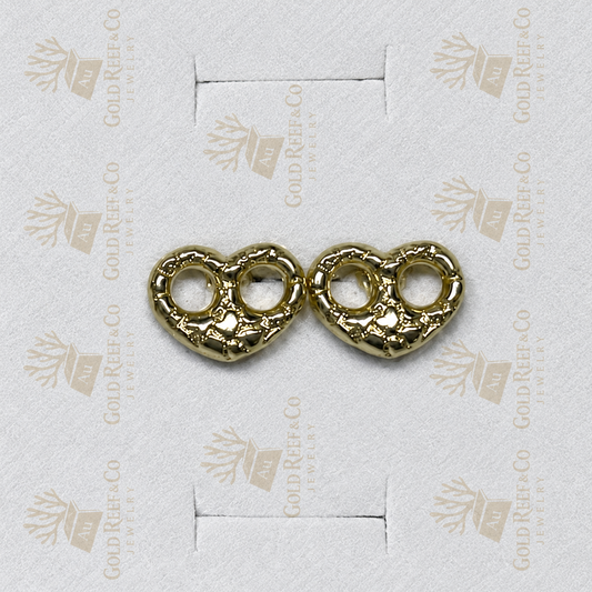 10k gold Heart Nugget Gucci Studs SPO