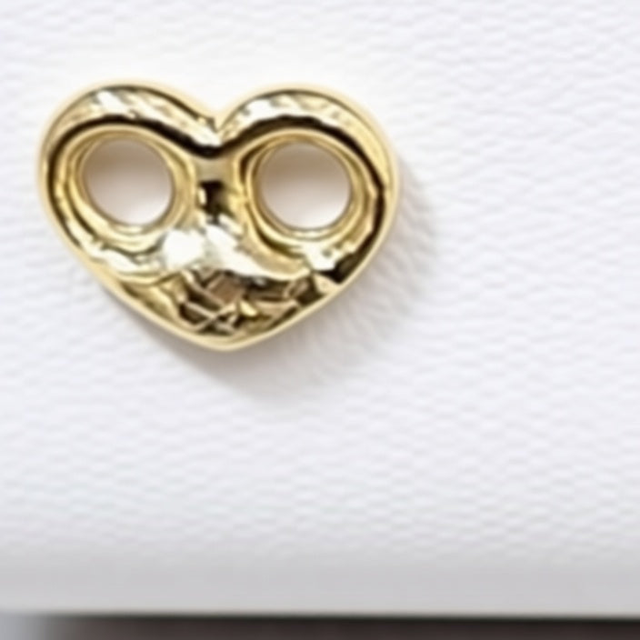 14k Gold 6.5mm Heart Gucci Studs SPO