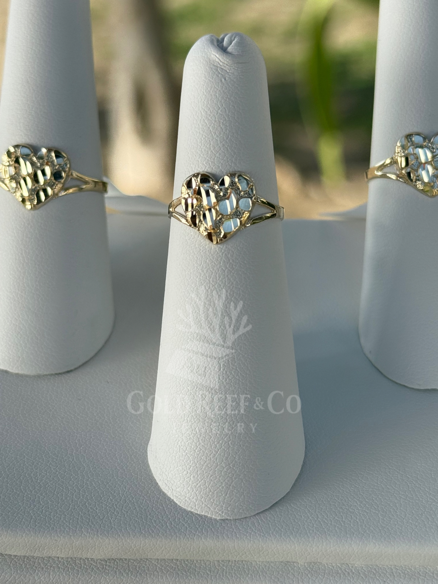 10k gold Heart Nugget Ring