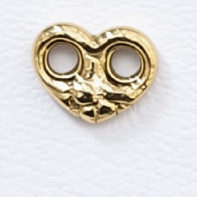 14k Gold 6.5mm Heart Gucci Studs SPO