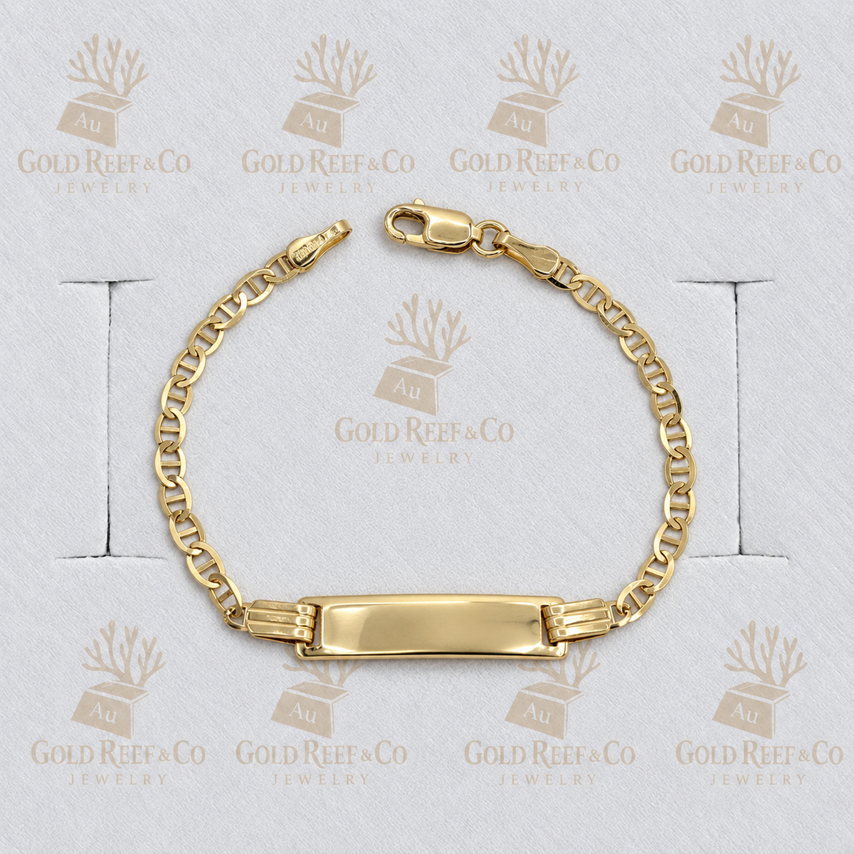 10k Gold Baby 2.5mm Id Bracelet RPS
