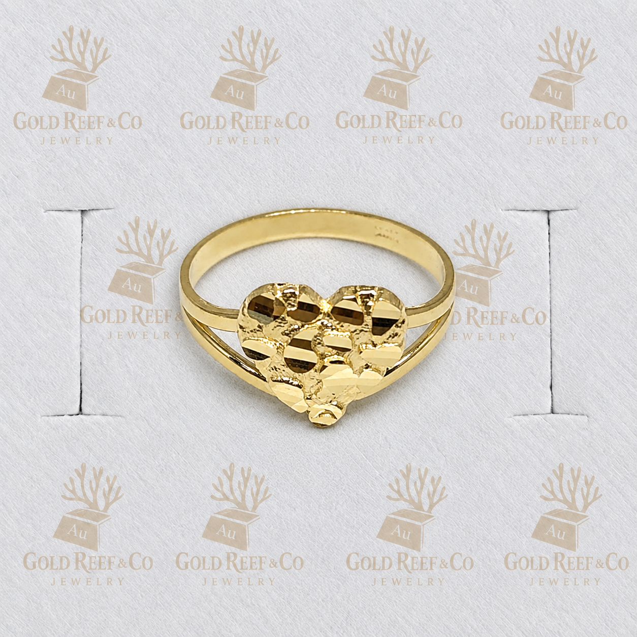 10k gold Heart Nugget Ring SPO