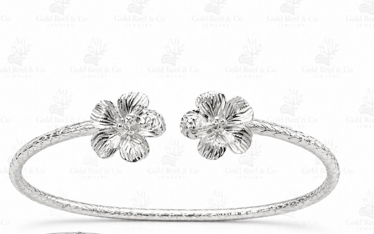 925 Hibiscus Round Bracelet MTO