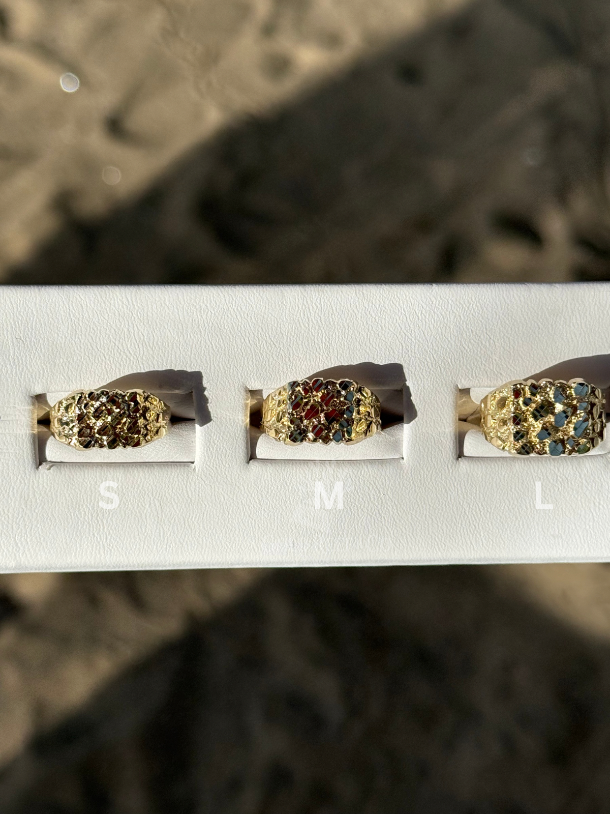10k gold Nugget Ring  RPS